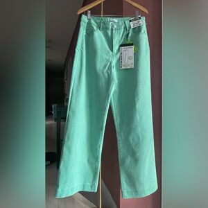 D. Jeans  Green High Waist Pants